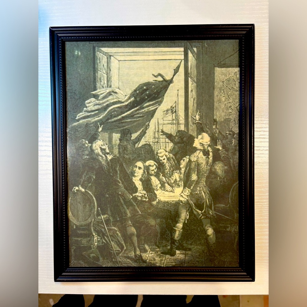 Declaration of the independence of the United States Framed 8x10” Print